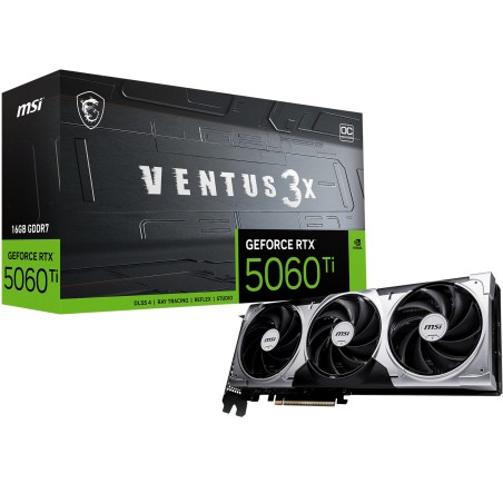 Vendita Msi Schede Video Nvidia MSI GeForce® RTX 5060 TI 16GB VENTUS 3X OC V812-072R