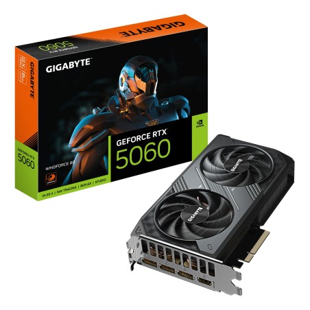 Vendita Gigabyte Schede Video Nvidia Gigabyte GeForce® RTX 5060 8GB Windforce GV-N5060WF2-8GD