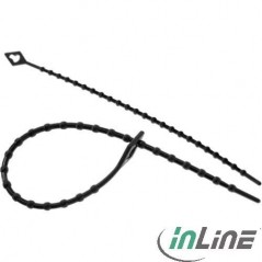 Vendita Inline Fascette Plastiche Inline Fascette Per Cablaggio A Grani Riapribili 100Mm. Nero 100Pz 59977C