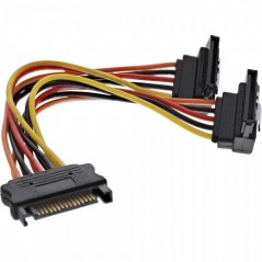 Vendita Inline Cavi Per Ventole InLine Cavo alimentazione interna da SATA 15 pin maschio a 2x SATA 15 pin femmina 0.3m - Chiu...