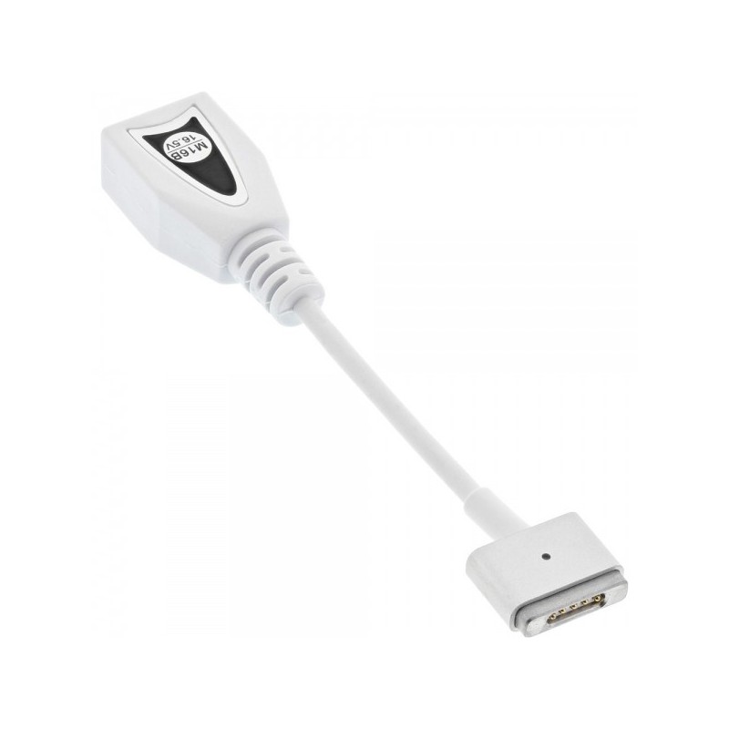 InLine Plug secondari M16B da 16 5V per Apple MacBook Pro Retina (Mafsafe2) e simili magnetico bianco