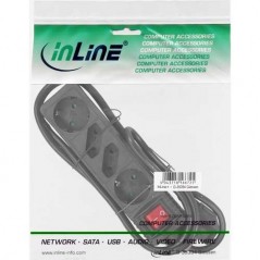 Vendita Inline Multiprese InLine Multipresa elettrica 2x presa Schuko + 2x presa Euro interruttore On-Off e sicurezza bambini...