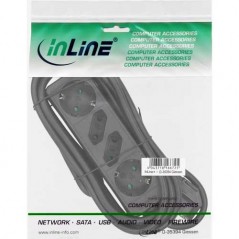 Vendita Inline Multiprese InLine Multipresa elettrica 2x presa Schuko + 2x presa Euro cavo 1.5m nero 16441