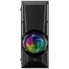 Aerocool Aeroengine RGB-G-BK-V2 Tempered Glass Case Middle Tower Black