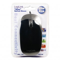 Vendita Logilink Mouse LogiLink Mouse Slim Optical USB 1000dpi black (ID0063) ID0063