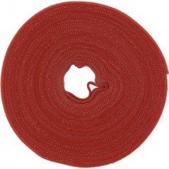 Vendita Inline Fascette in velcro InLine Banda in velcro tagliabile a misura rotolo da 10m larghezza 16mm rosso 59934R