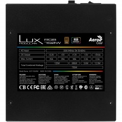Vendita Aerocool Alimentatori Per Pc Alimentatore per Pc Aerocool 750W LUX RGB 750 SemiModulare RGB da 80Plus Bronze LUXRGB750M