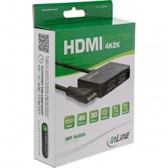 Vendita Inline Video Splitter InLine Splitter video HDMI a 2 porte. compatibile CEC. 3D. HD. HDCP. 4K2K. Dolby Digital Plus. ...