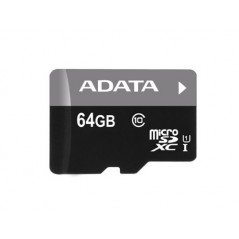 Vendita Adata Flash Memory ADATA Micro SDXC 64GB memoria flash MicroSDXC UHS Classe 10 AUSDX64GUICL10-RA1