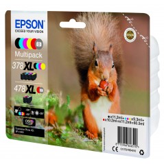 Vendita Epson Inkjet Epson Squirrel Multipack 6-colours 378XL / 478XL Claria Photo HD Ink C13T379D4010