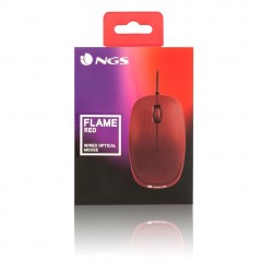 Vendita NGS Mouse NGS Flame mouse Ambidestro USB tipo A Ottico 1000 DPI FLAME RED